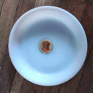 Vintage Fire King Copper Tint Ovenware Number 460 Pie Pan Brand New With Tags